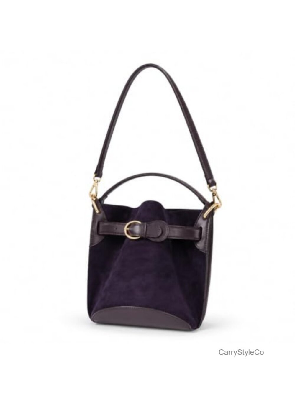 Velvet Bucket Bag Small Crossbody Top Handle Handbag